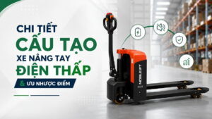 Ưu nhược điểm xe nâng tay điện thấp