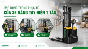 Ứng dụng xe nâng tay điện 1 tấn