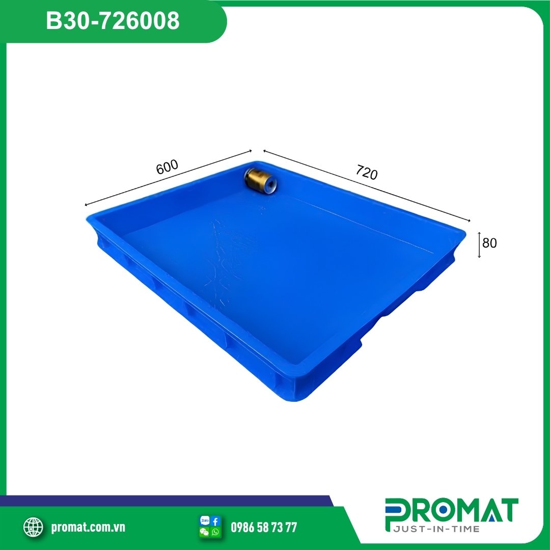 Sóng nhựa kín 720x600x80mm
