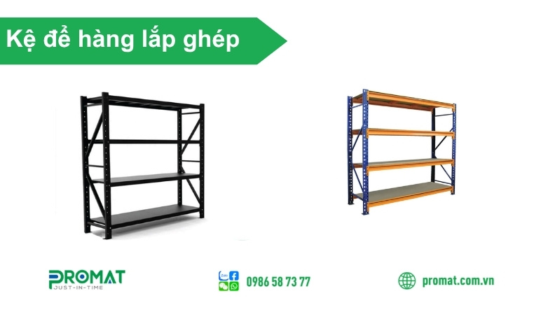 Công Dụng Của Kệ Để Hàng Lắp Ghép Trong Thực Tế 1 Kệ chứa hàng lắp ghép dễ dàng tháo lắp, di chuyển