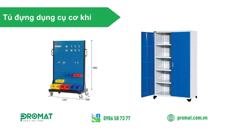 Tủ đựng dụng cụ sửa chữa được thiết kế chắc chắn, bền bỉ