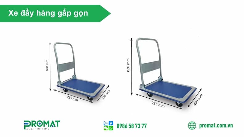 Xe Đẩy Hàng Gấp Gọn: Đặc Điểm, Ưu Điểm Và Cách Chọn Loại Bền Tốt 1 Đặc điểm và cấu tạo xe đẩy gấp gọn