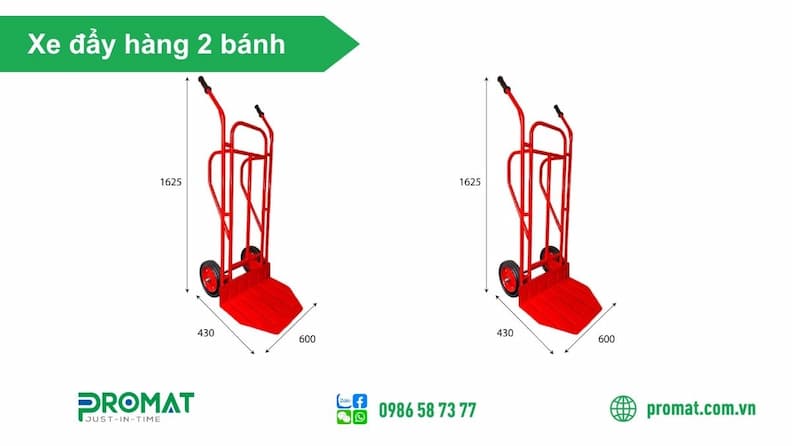 Đặc điểm nổi bật của xe đẩy 2 bánh