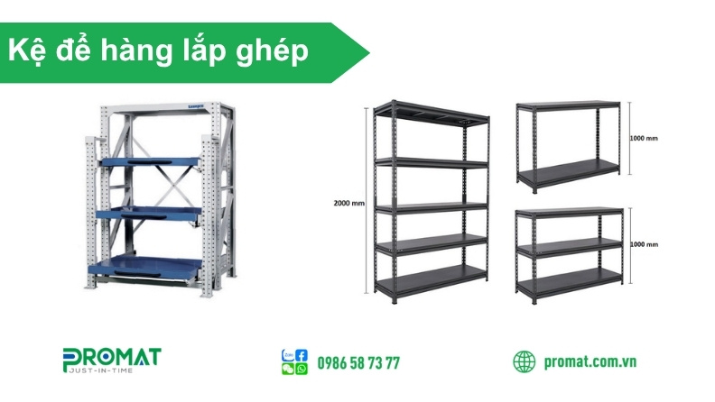 Công Dụng Của Kệ Để Hàng Lắp Ghép Trong Thực Tế 3 Kệ chứa hàng PROMAT có kết cấu chắc chắn, độ bền cao