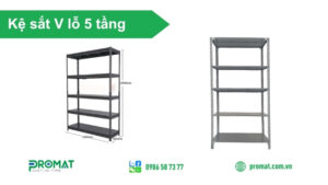 Kệ sắt V lỗ 5 tầng