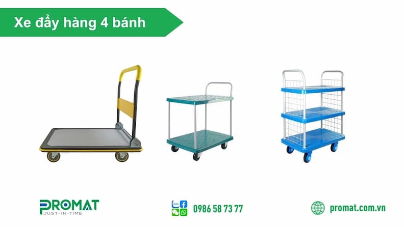 Lưu ý khi sử dụng xe đẩy hàng 4 bánh