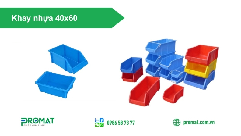 Khay Nhựa 40X60 Làm Từ Chất Liệu Gì? Ứng Dụng Ra Sao? 3 Khay nhựa kích thước 40x60 sử dụng trong kho vận và thương mại