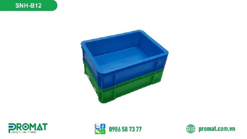 Sọt nhựa bít được làm từ nhựa HDPE chịu hóa chất tốt