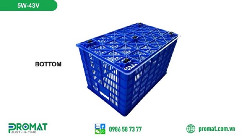 Sọt nhựa hở giúp giảm tình trạng bí hơi khi lưu trữ hàng hóa