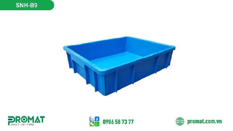 Thùng nhựa kín được làm từ nhựa PP nguyên sinh có độ bền cao