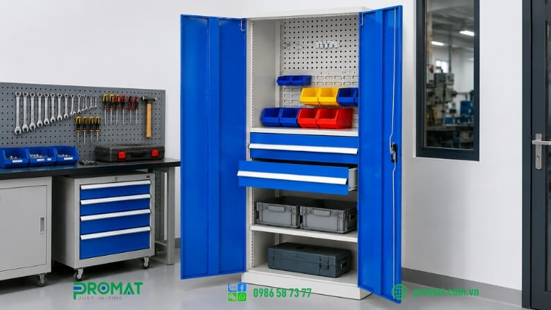 Tủ đựng dụng cụ được sử dụng rộng rãi