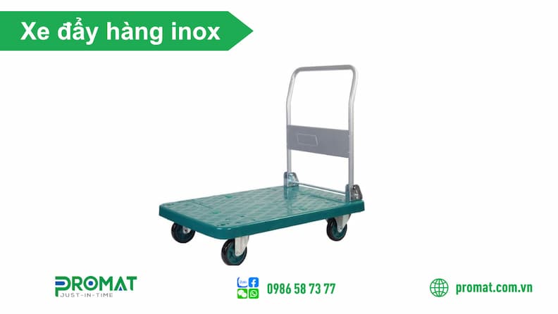 Xe đẩy inox được sử dụng nhiều trong các ngành y tế, thực phẩm