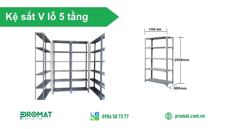 Kệ Sắt V Lỗ 5 Tầng – Ứng Dụng Và Nơi Mua Uy Tín 3 Kệ V lỗ 5 tầng được sử dụng trong nhiều không gian