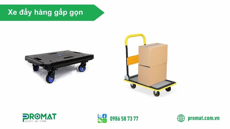 Xe Đẩy Hàng Gấp Gọn: Đặc Điểm, Ưu Điểm Và Cách Chọn Loại Bền Tốt 2 Ưu điểm xe đẩy thiết kế gấp gọn