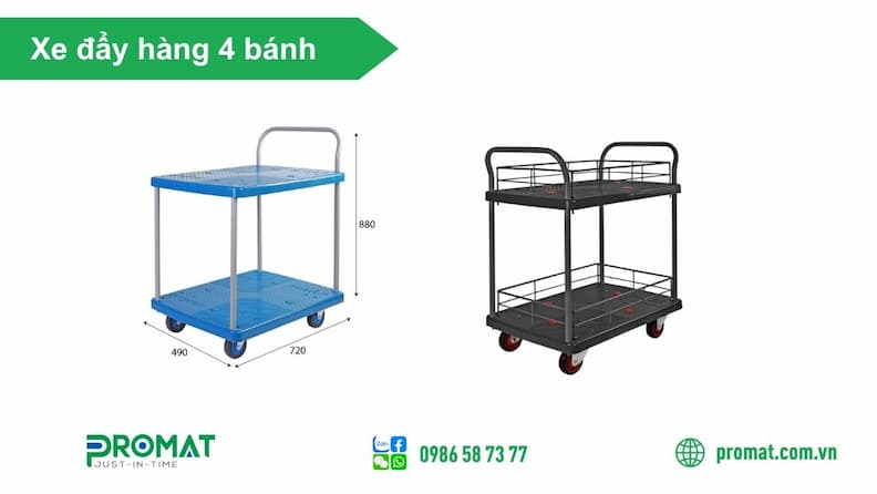 Xe đẩy hàng 4 bánh PROMAT