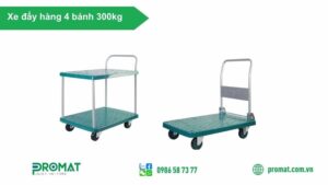 Xe đẩy hàng 4 bánh 300kg Promat
