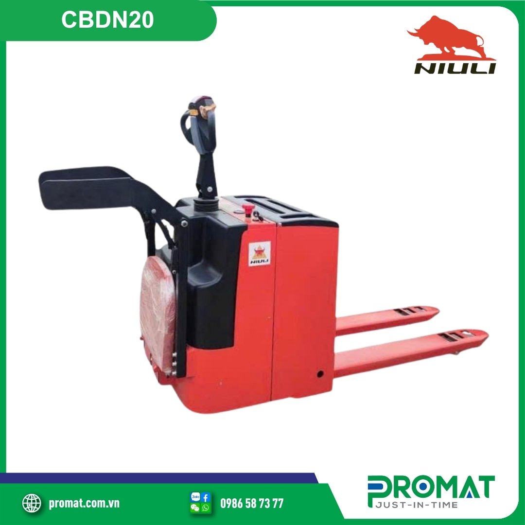 Xe nâng tay điện 2 tấn NIULI CBDN20 có bửng đứng lái