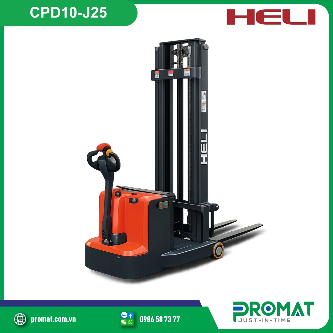 Xe nâng điện đứng lái 1 tấn HELI CPD10-J25