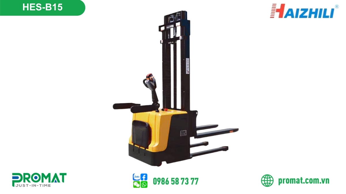 Xe Nâng Tay Điện Có Bửng Đứng Lái 1.5 Tấn Haizhili Hes-B15 2 HES B15 1