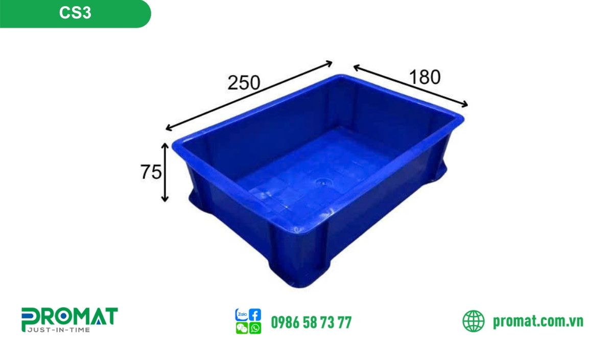Khay Nhựa Kín Cs3 250×180×75Mm 2 CS3 2
