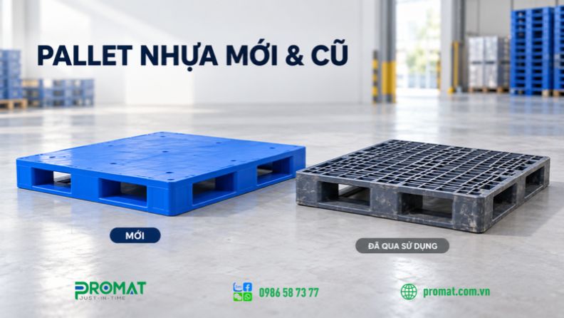 Pallet nhựa mới & cũ phổ biến trên thị trường