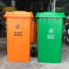 Thùng rác nhựa 100L màu cam